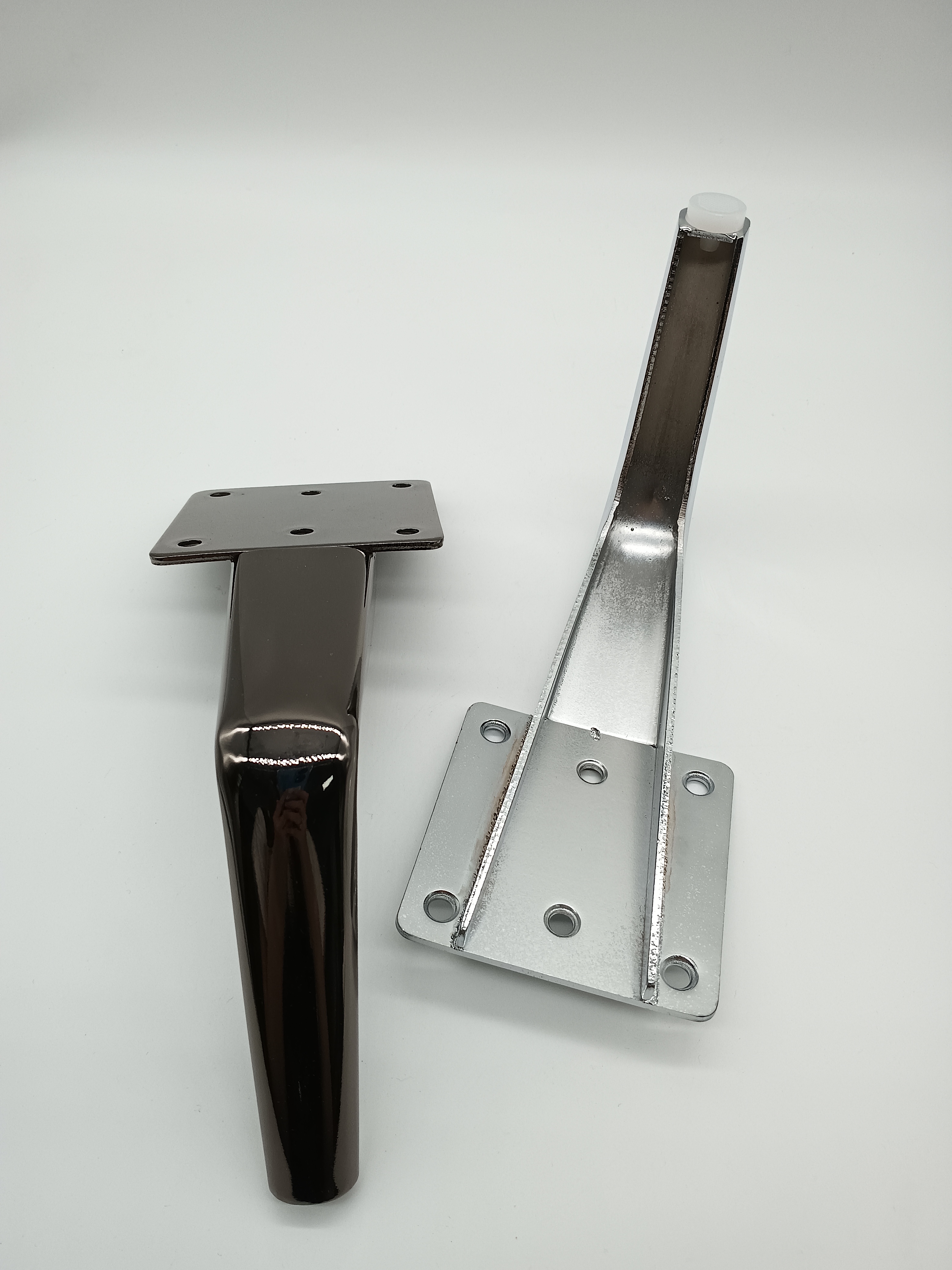 Patas de sofá de muebles cromados de mesa de gabinete cónico de metal de alta calidad