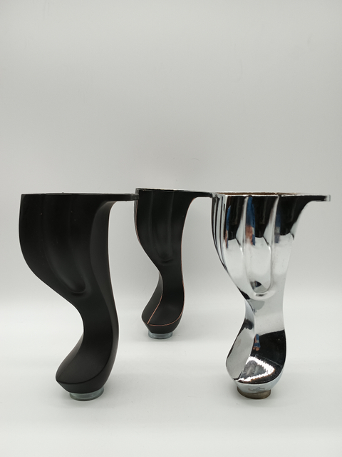 Patas de muebles de metal, gabinete de cama, pata moderna de sofá de aleación de zinc