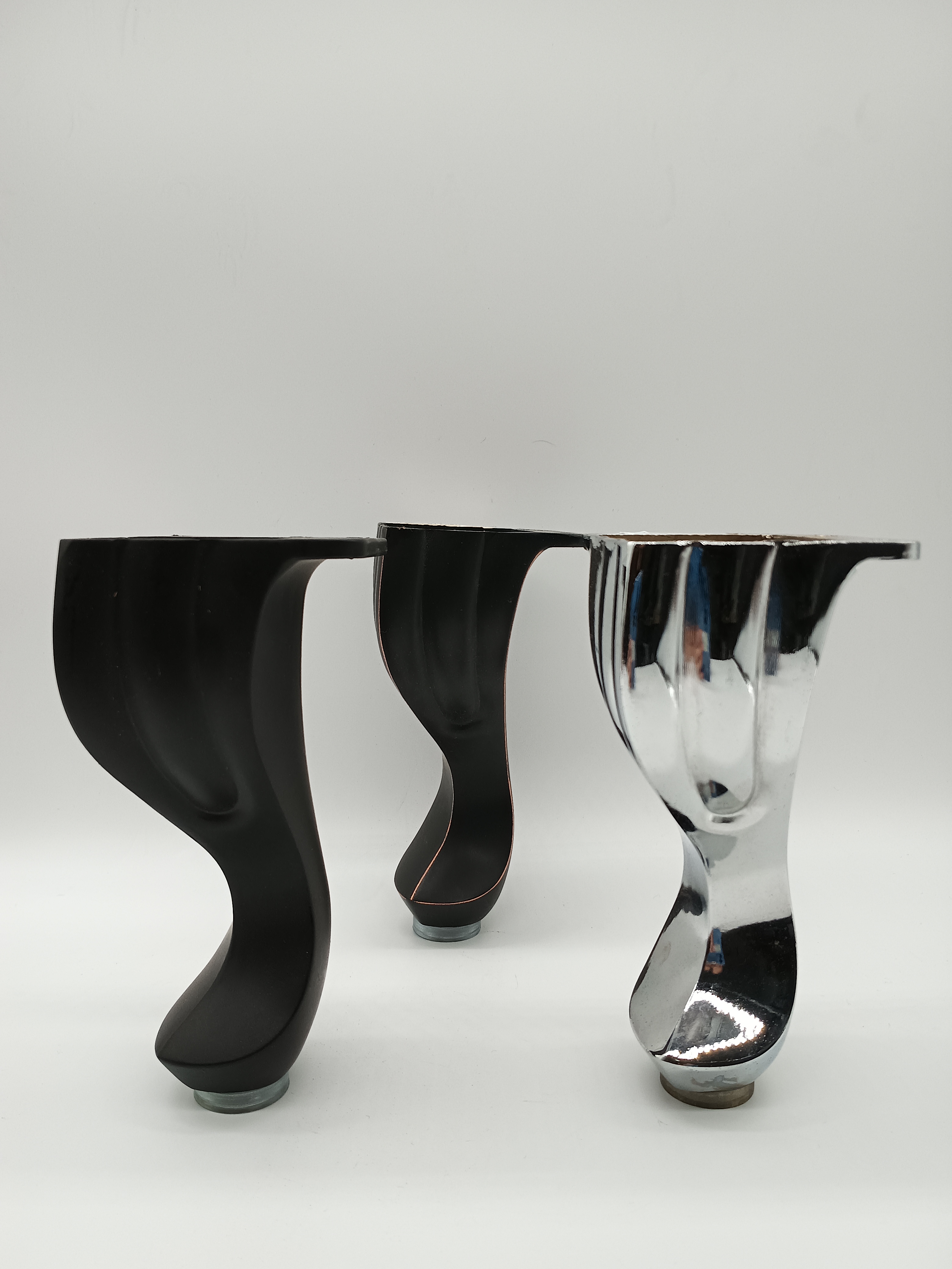 Patas de muebles de metal, gabinete de cama, pata moderna de sofá de aleación de zinc