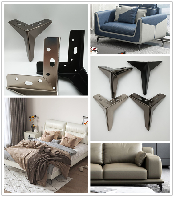 Patas metálicas de lujo personalizadas del sofá del gabinete de los muebles de los aparadores de la cama de Chrome del metal de la fábrica