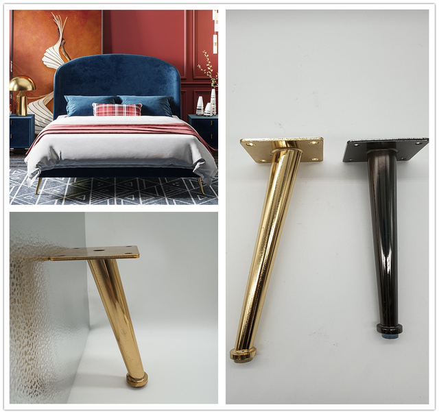  Piezas de muebles de acero inoxidable de 4-8 pulgadas/10-18 cm, accesorios de patas de sofá de Metal individuales