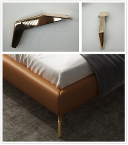  Accesorios de sofá dorados de estilo caliente, piezas de muebles de metal, patas de silla de sofá en ángulo