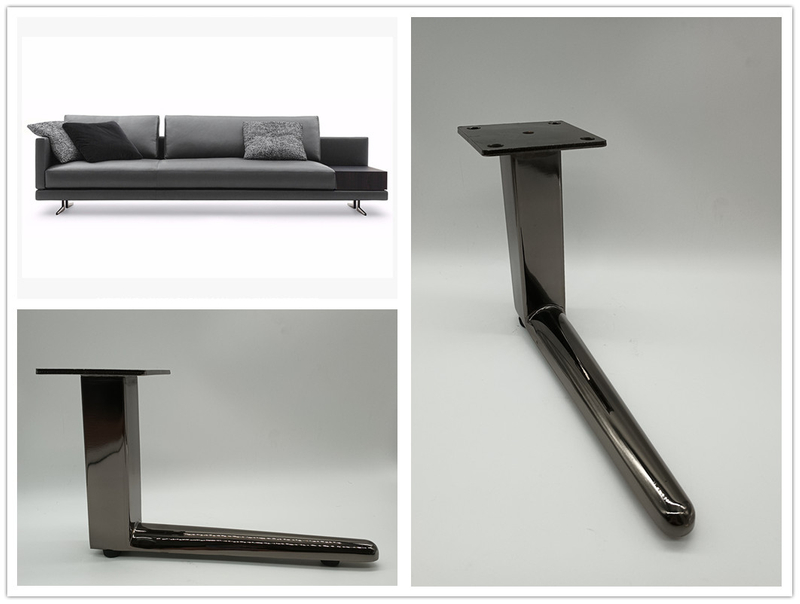 Patas de sofá de muebles de color negro dorado, diseño más nuevo personalizado 